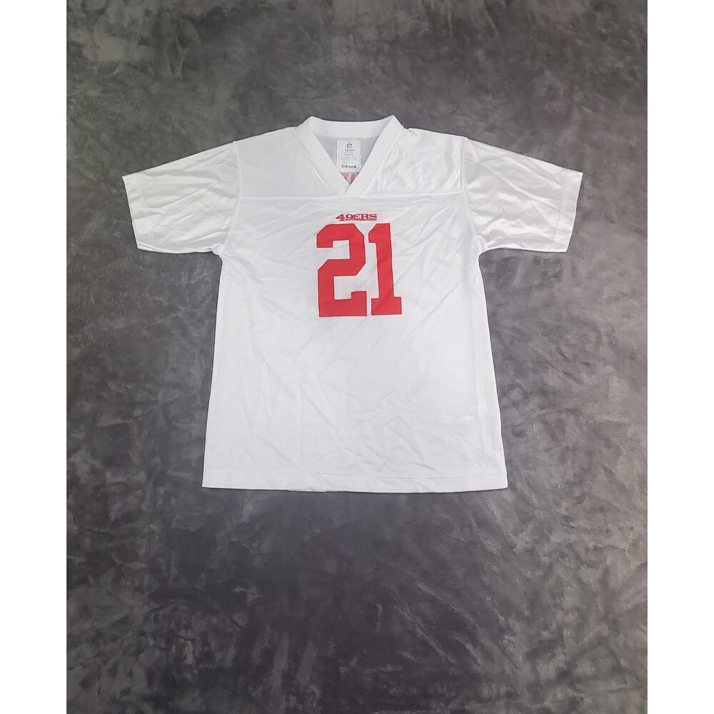 NFL Team Gore #21 Youth Sz M 10-12 San Francisco 49ers Football Jersey White C27